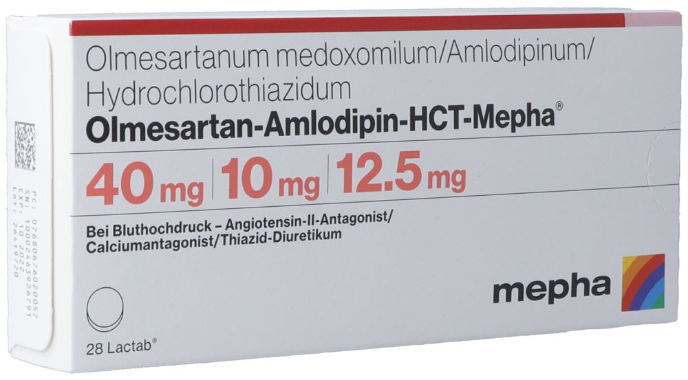OLMESARTAN AMLO HCT Mepha Lactab 40/10/12.5 28 pce