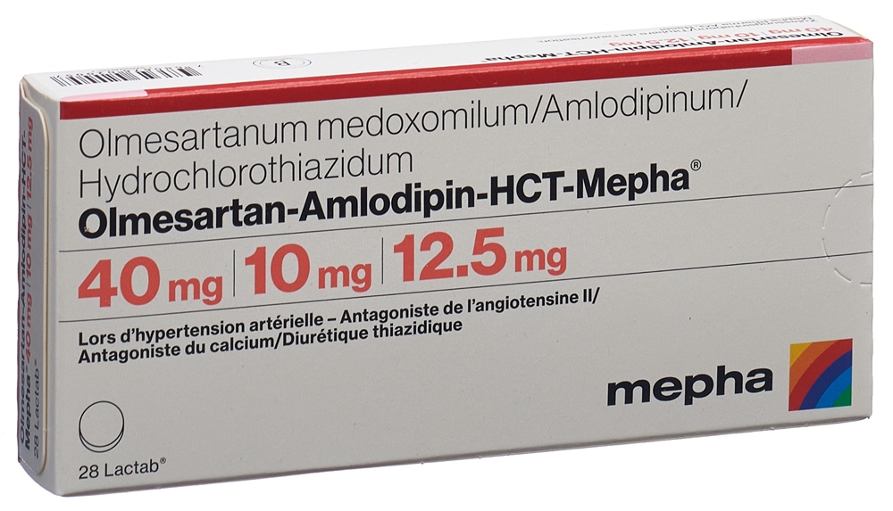 OLMESARTAN AMLO HCT Mepha Lactab 40/10/12.5 28 pce