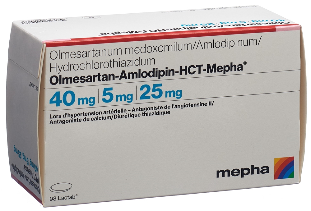 Olmesartan-Amlodipin-HCT-Mepha 40 mg/10 mg/12,5 mg, Filmtabletten