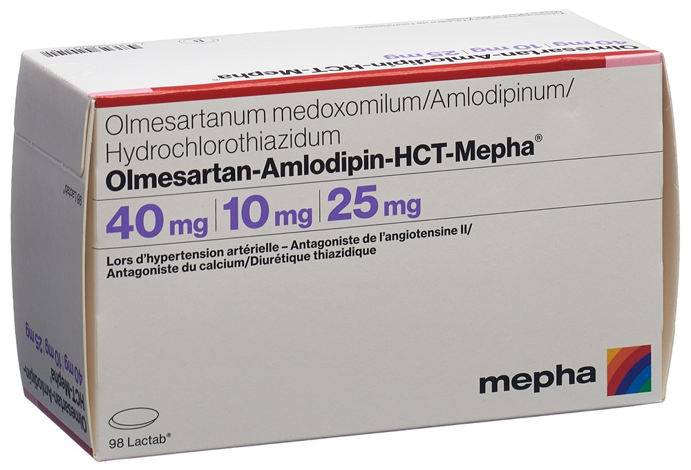 OLMESARTAN AMLO HCT Mepha Lactab 40/10/25 98 pce