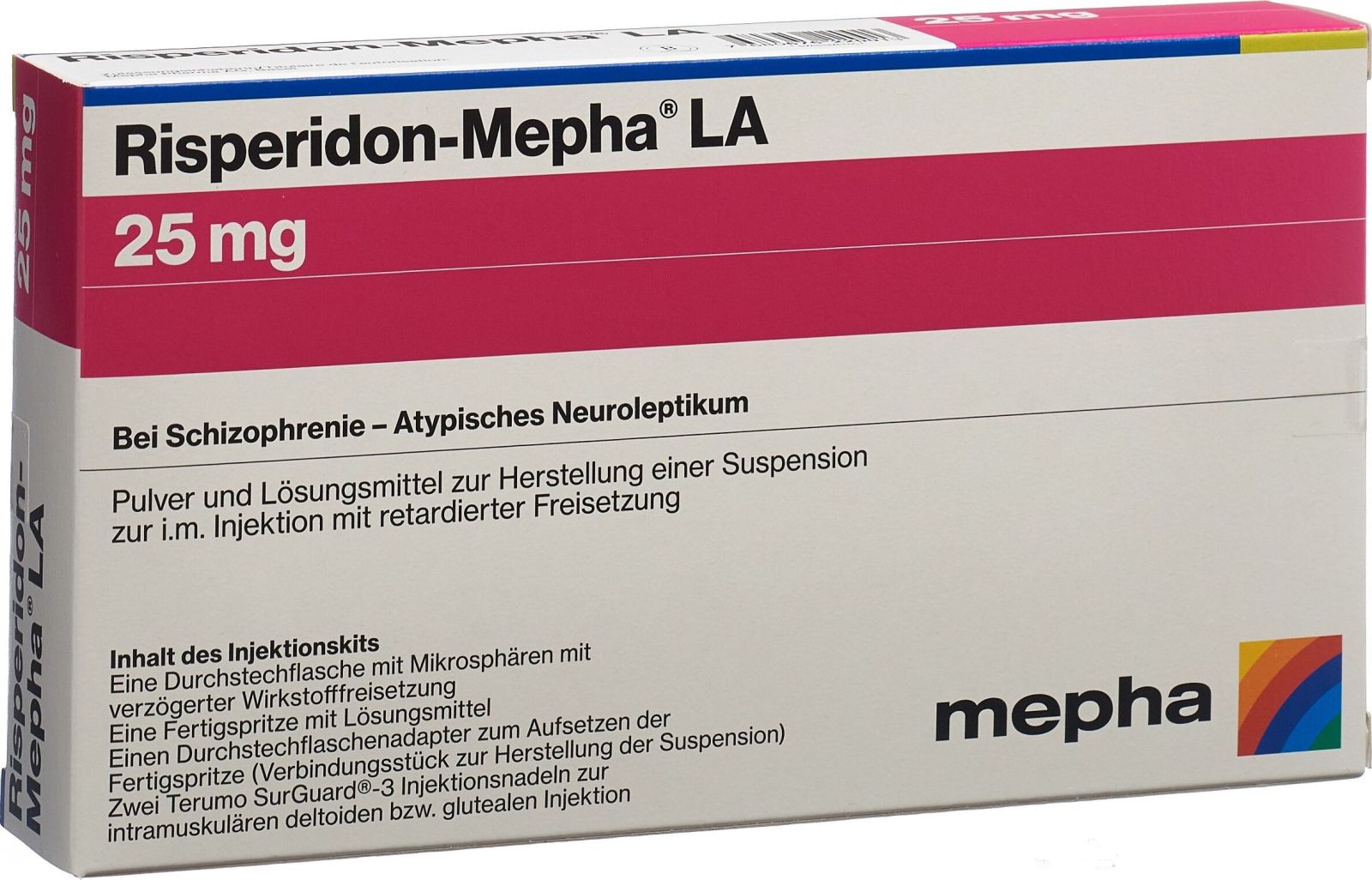 Risperidon-Mepha LA 50 mg, Pulver und Lösungsmittel zur Herstellung einer Suspension zur i.m. Injektion