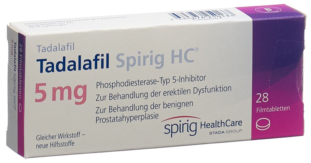 TADALAFIL Spirig HC cpr pell 5 mg 28 pce