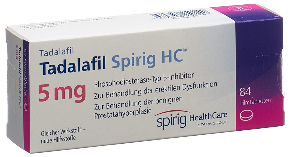 TADALAFIL Spirig HC cpr pell 5 mg 84 pce