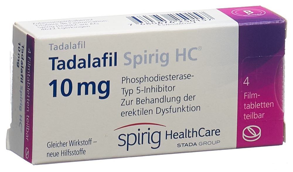 TADALAFIL Spirig HC cpr pell 10 mg 4 pce