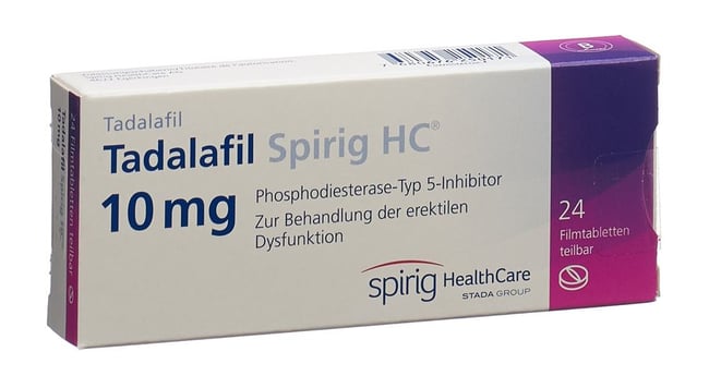 Tadalafil Spirig HC, 10 mg, Filmtabletten