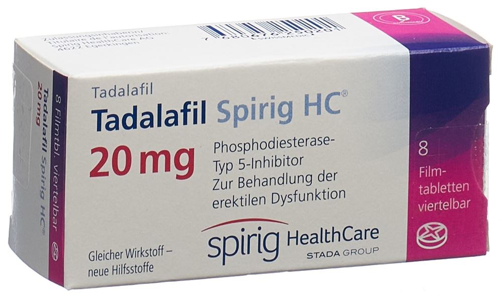TADALAFIL Spirig HC cpr pell 20 mg 8 pce