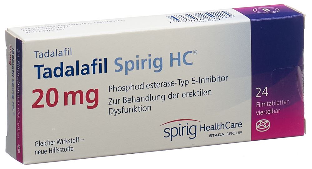 TADALAFIL Spirig HC cpr pell 20 mg 24 pce