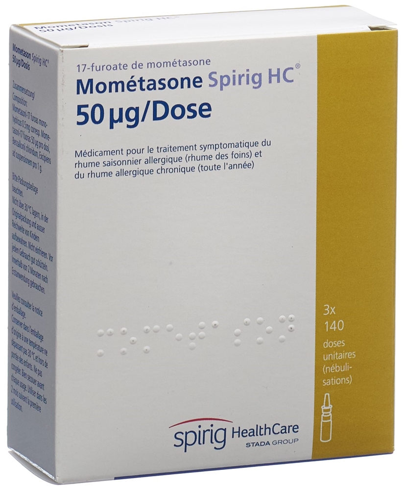 MOMETASONE Spirig HC 0.05 mg/dose 3 fl 140 dos