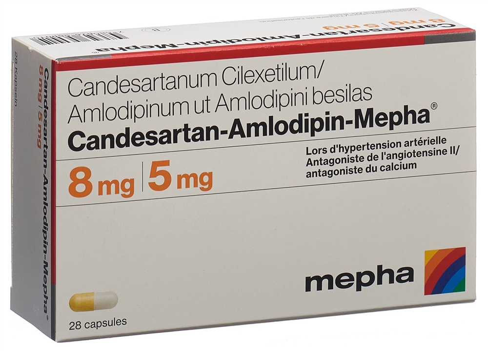 CANDESARTAN-AMLODIP Mepha caps 8mg/5mg 28 pce
