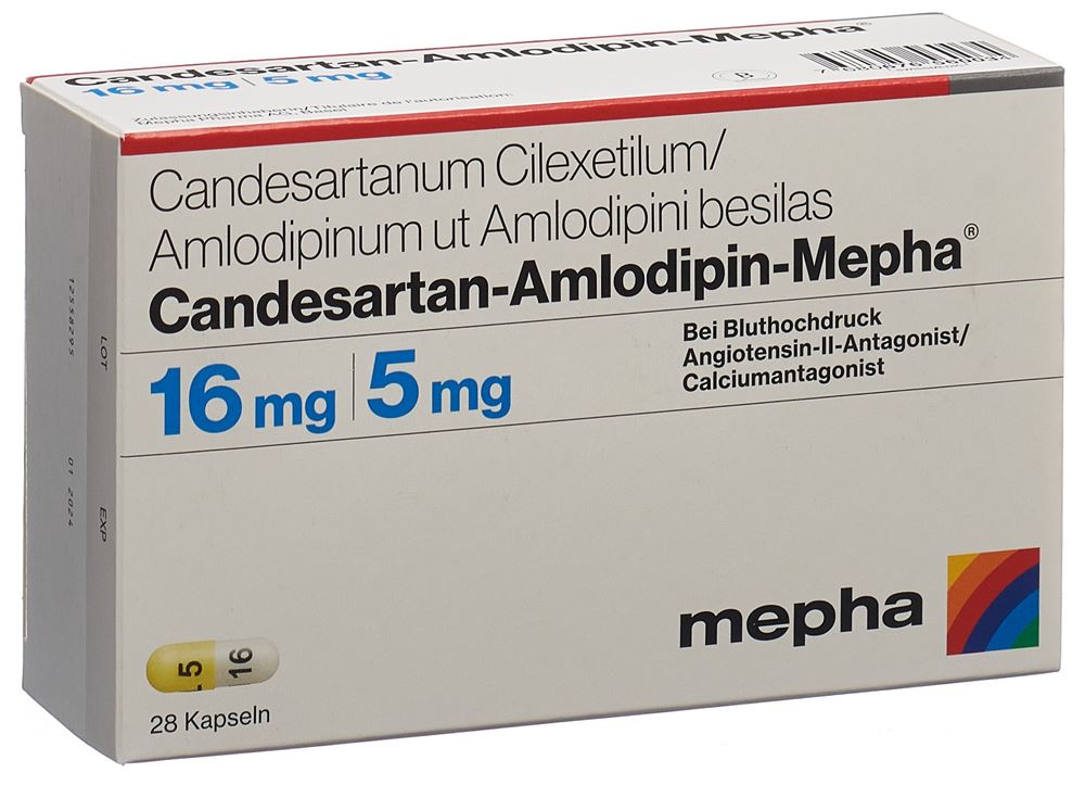CANDESARTAN-AMLODIPI Mepha caps 16mg/5mg 28 pce
