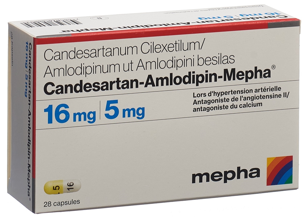 CANDESARTAN-AMLODIPI Mepha caps 16mg/5mg 28 pce