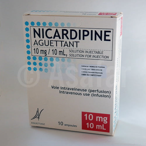 Nicardipin Aguettant 10 mg/10 ml, solution injectable