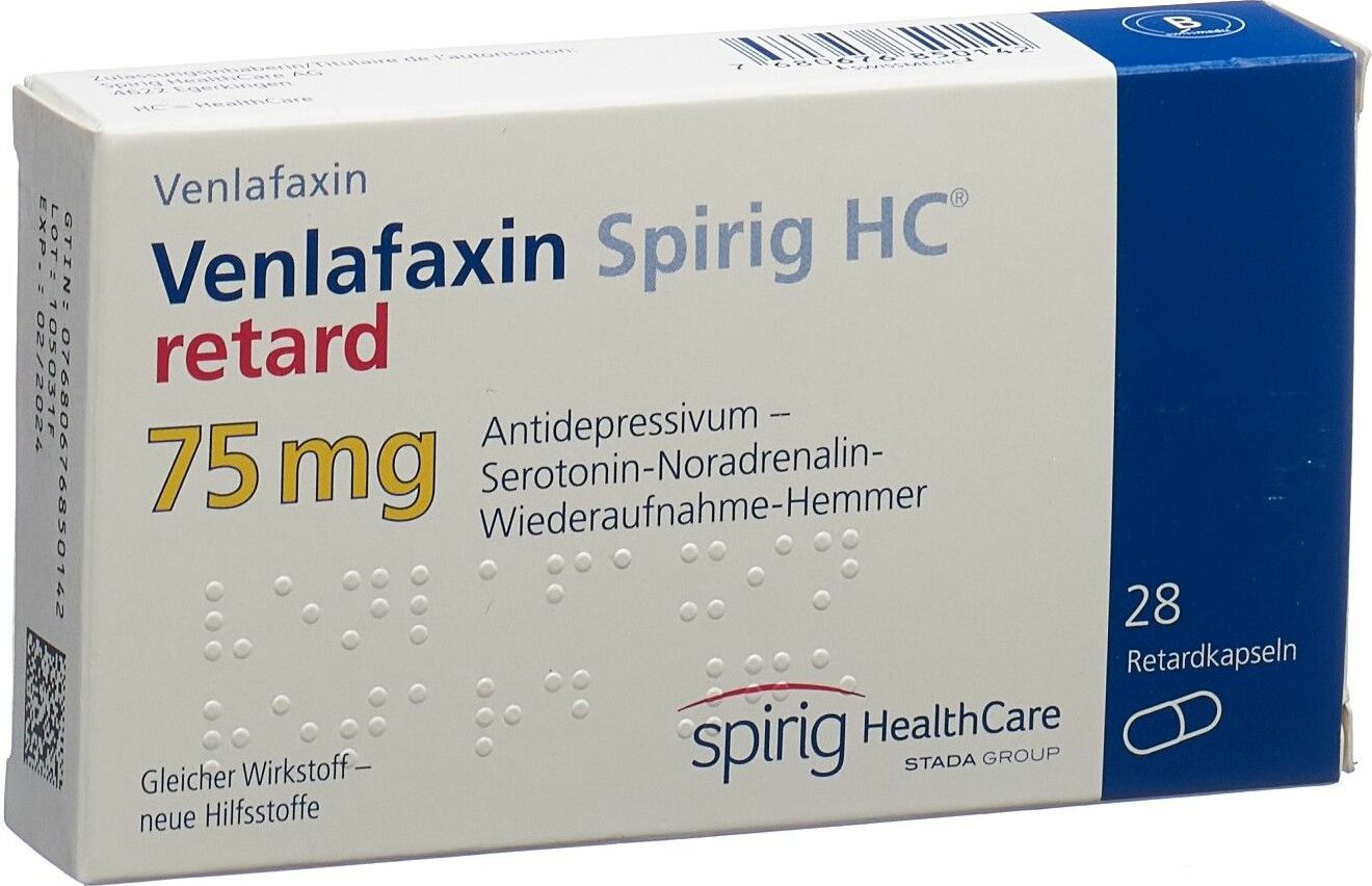 Venlafaxin Spirig HC retard 75 mg, Hartkapseln, retardiert