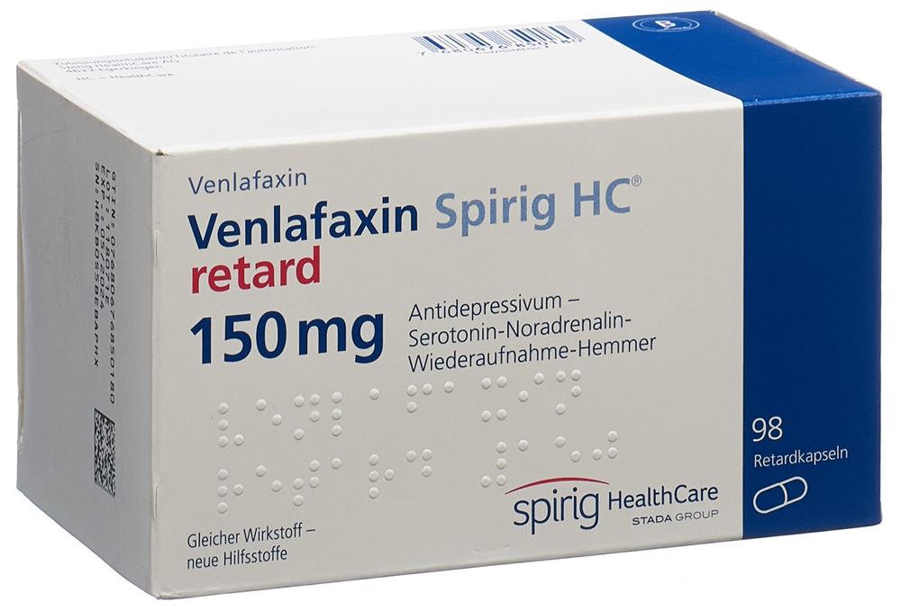 VENLAFAXINE Spirig HC caps ret 150 mg 98 pce