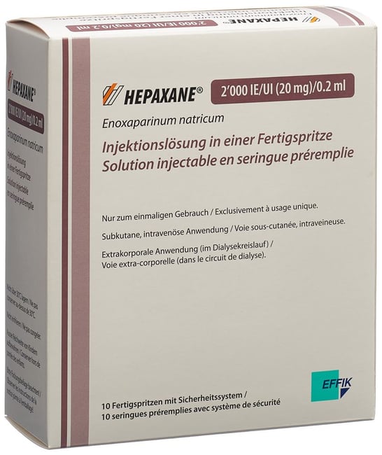 HEPAXANE sol inj 20 mg/0.2ml ser pré 10 pce