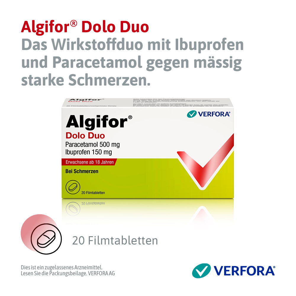 ALGIFOR Dolo Duo cpr pell 500 mg/150 mg 20 pce