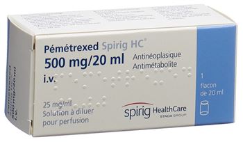 PEMETREXED Spirig HC conc perf 500 mg/20ml flac
