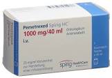 PEMETREXED Spirig HC conc perf 1000 mg/40ml