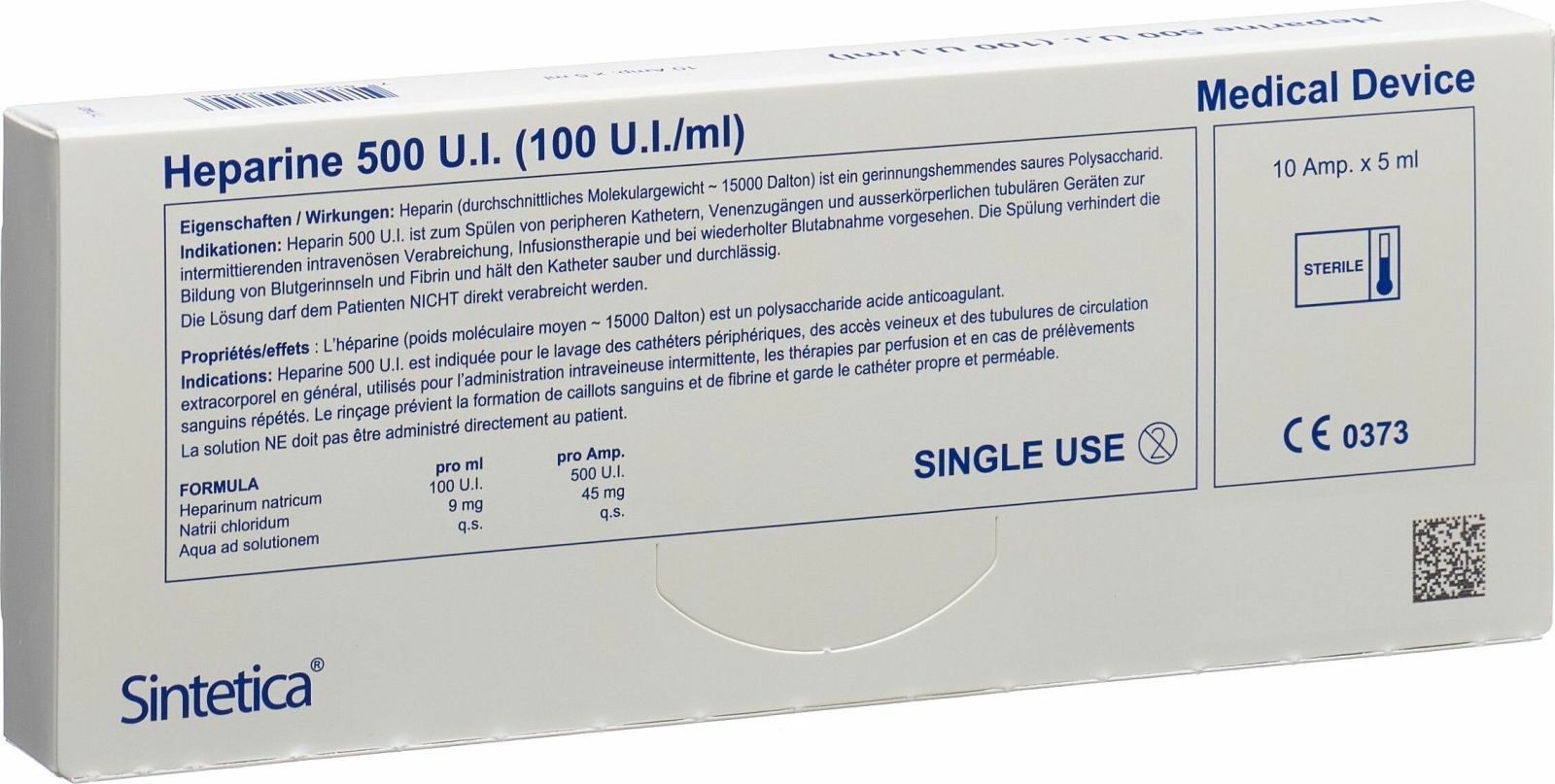 Heparin Sintetica 20`000 UI/48 ml, soluzione per infusione