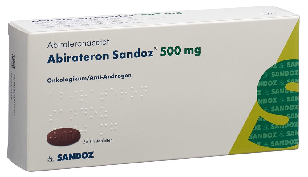 ABIRATERONE Sandoz cpr pell 500 mg 56 pce