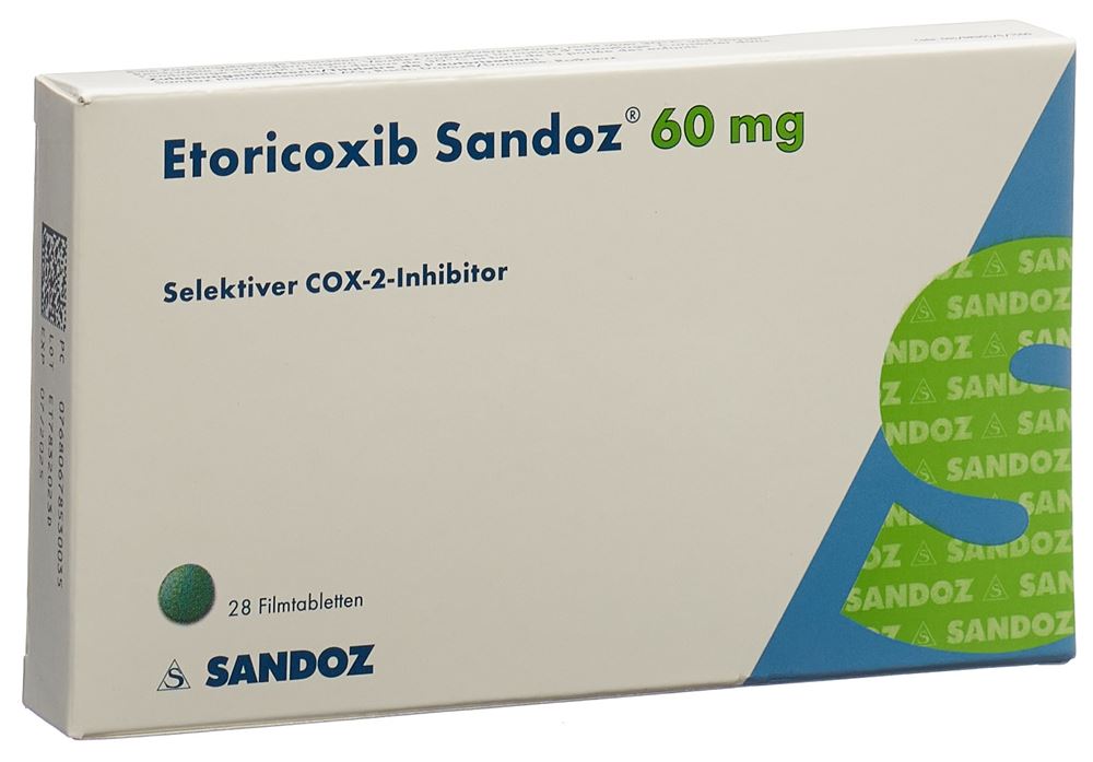 ETORICOXIB Sandoz cpr pell 60 mg 28 pce
