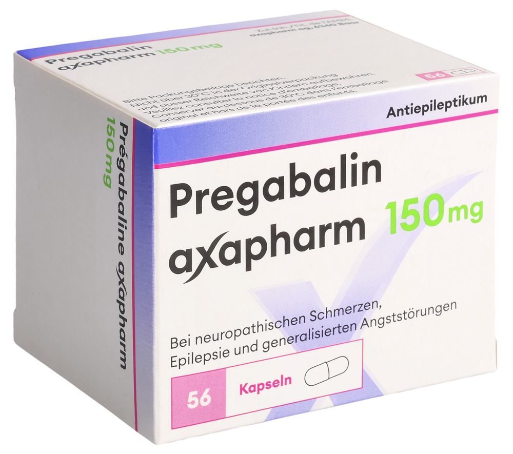 PRÉGABALINE axapharm gél 150 mg 56 pce