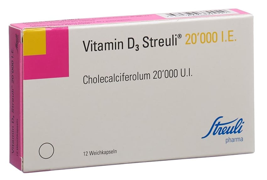Vitamin D3 Streuli 20`000 I.E. Weichkapseln