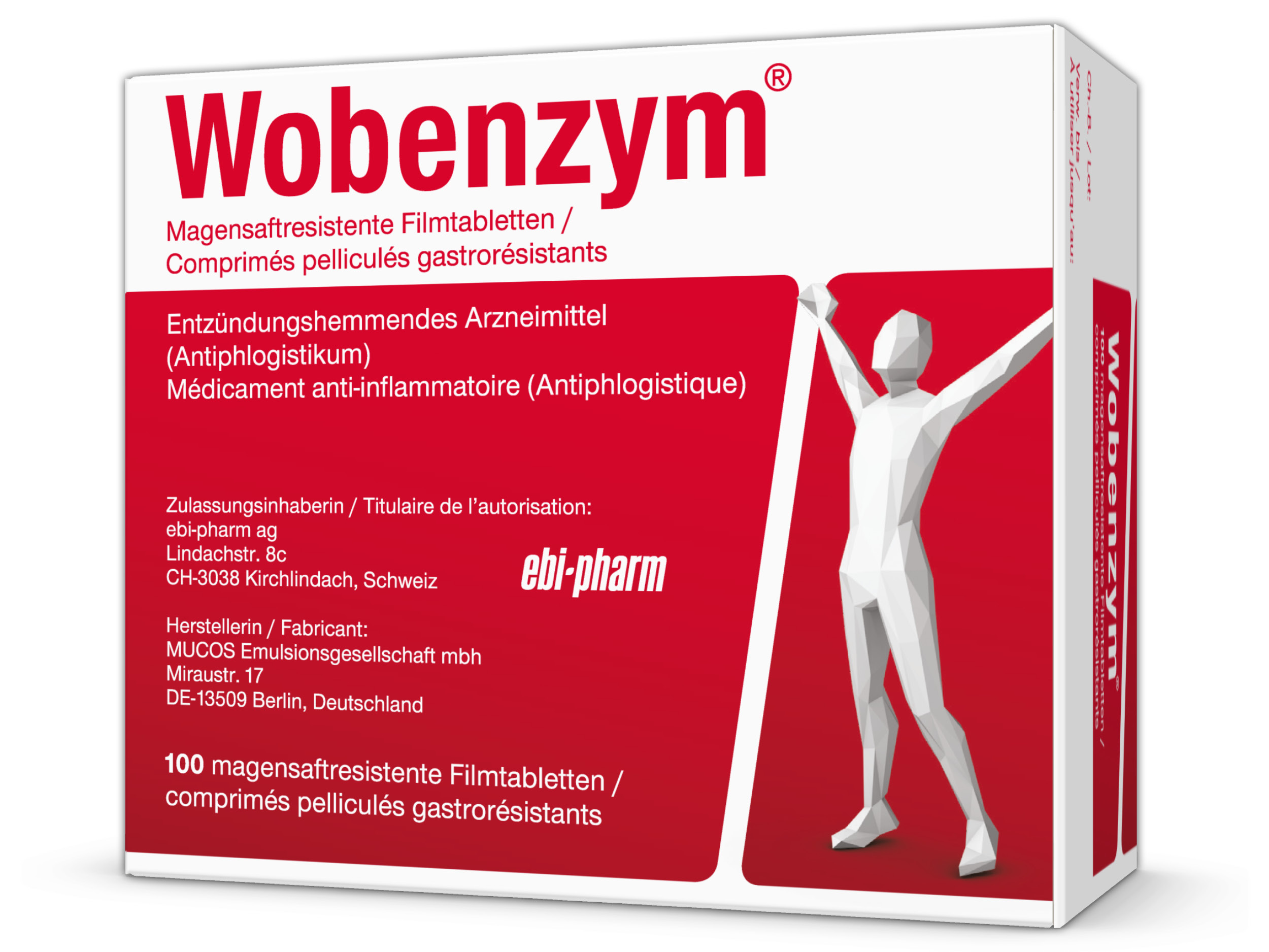 WOBENZYM cpr pell gastro-résistantes 100 pce