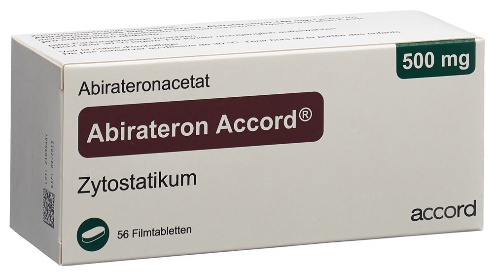 ABIRATERON Accord cpr pellic 500 mg 56 pce