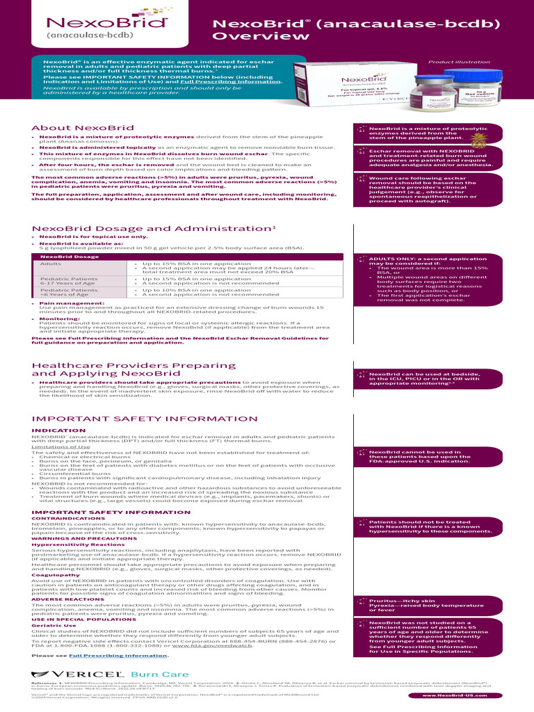 NexoBrid, poudre et gel pour gel