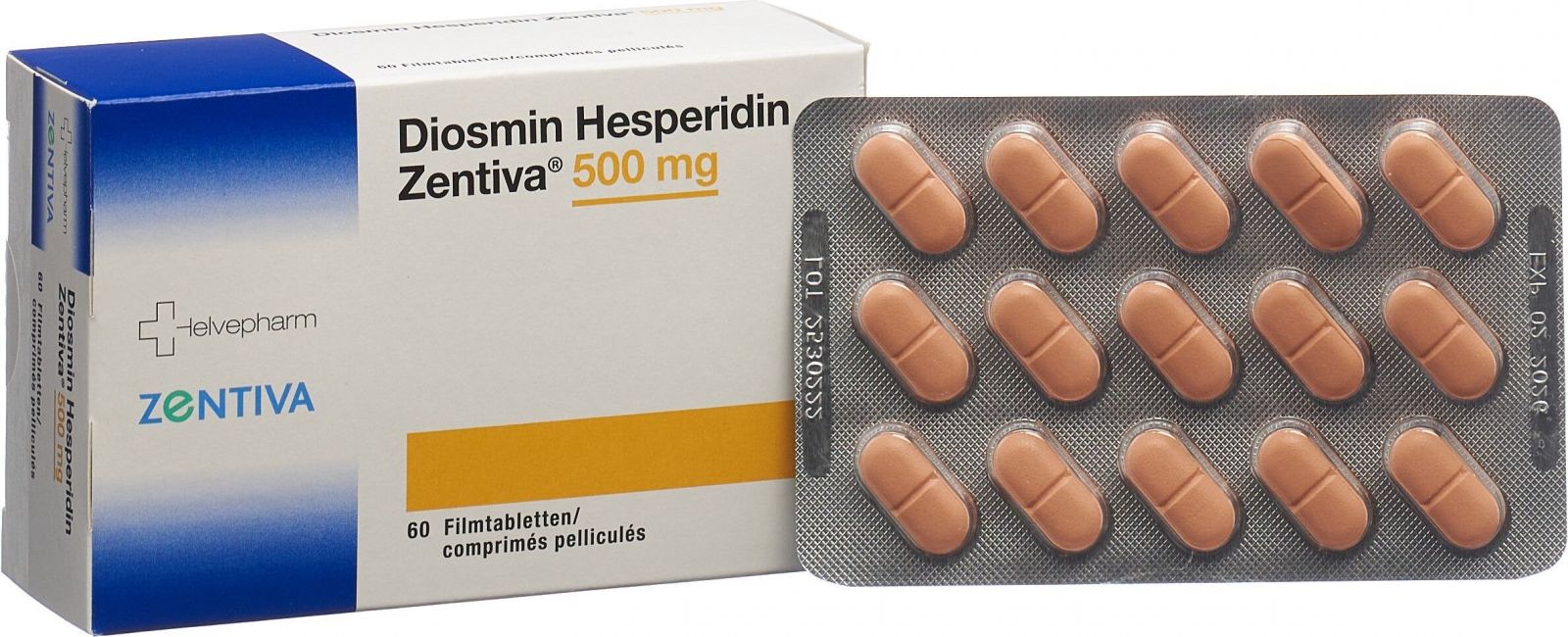 Diosmin Hesperidin Zentiva 500 mg, Filmtabletten