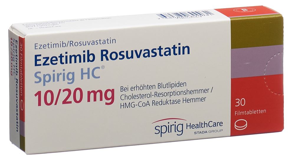 EZETIMIBE ROSUV Spirig HC cpr pell 10/20mg 30 pce