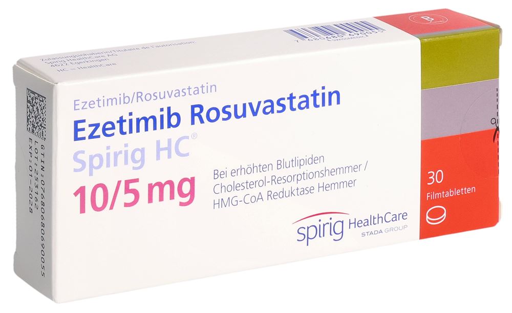 EZETIMIBE ROSUVA Spirig HC cpr pel 10/5mg 30 pce