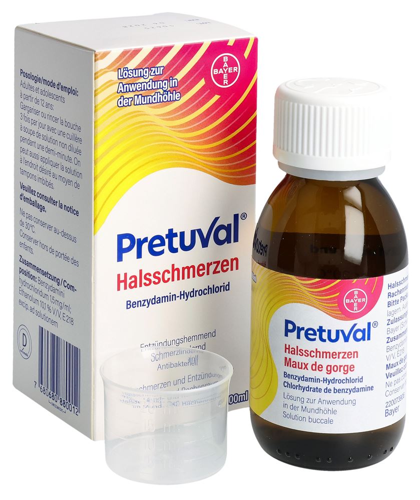 PRETUVAL maux de gorge sol fl 100 ml