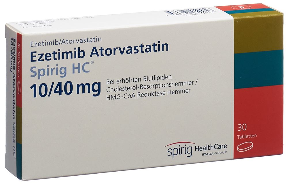 EZETIMIBE ATORVAST Spirig HC cpr 10/40mg 30 pce