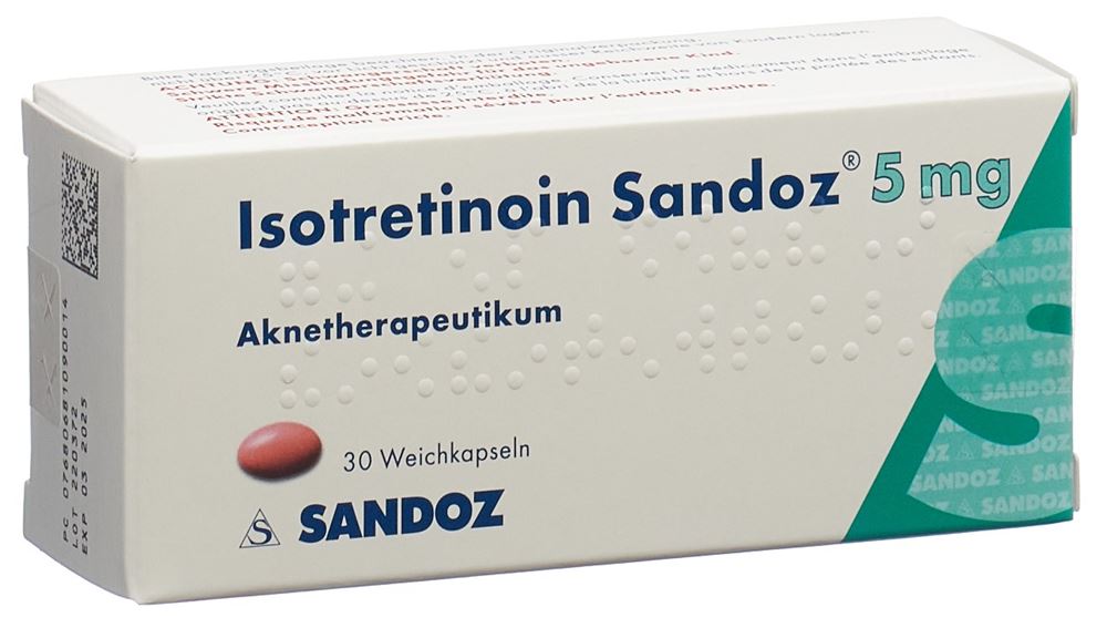ISOTRETINOIN Sandoz caps moll 5 mg 30 pce
