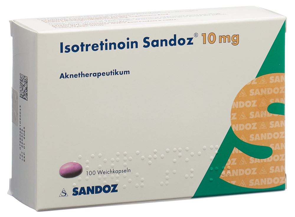 ISOTRETINOIN Sandoz caps moll 10 mg 100 pce