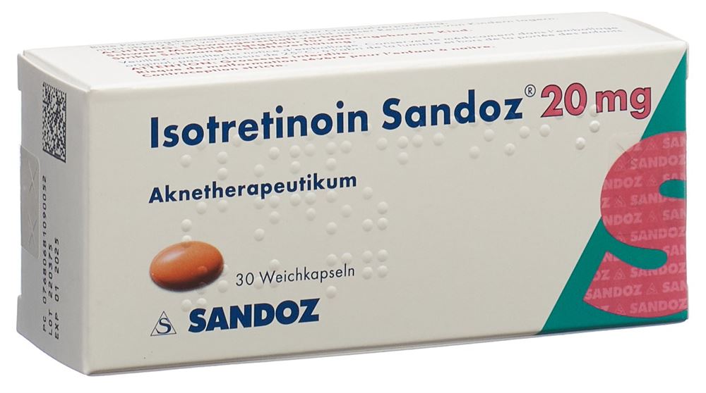 Isotretinoin Sandoz 20mg, Weichkapseln