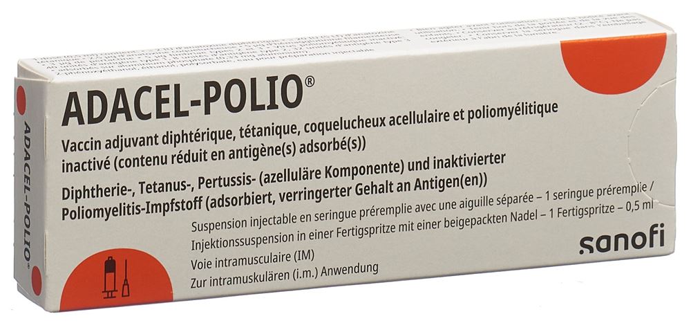 ADACEL-POLIO susp inj a aiguille ser pré 0.5 ml