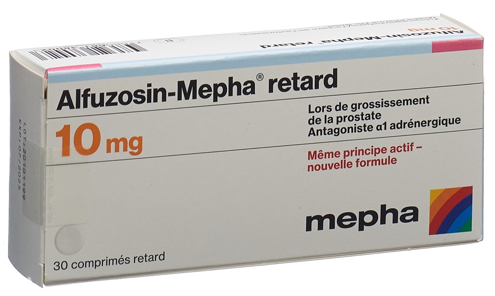 ALFUZOSIN Mepha retard cpr ret 10 mg 30 pce