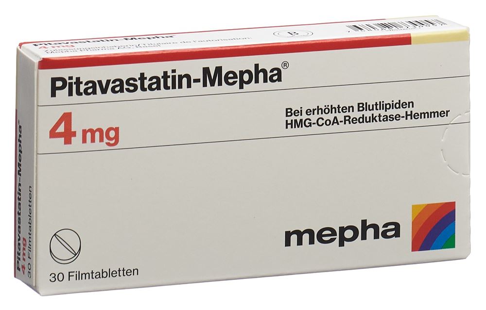 PITAVASTATIN Mepha cpr pell 4 mg 30 pce