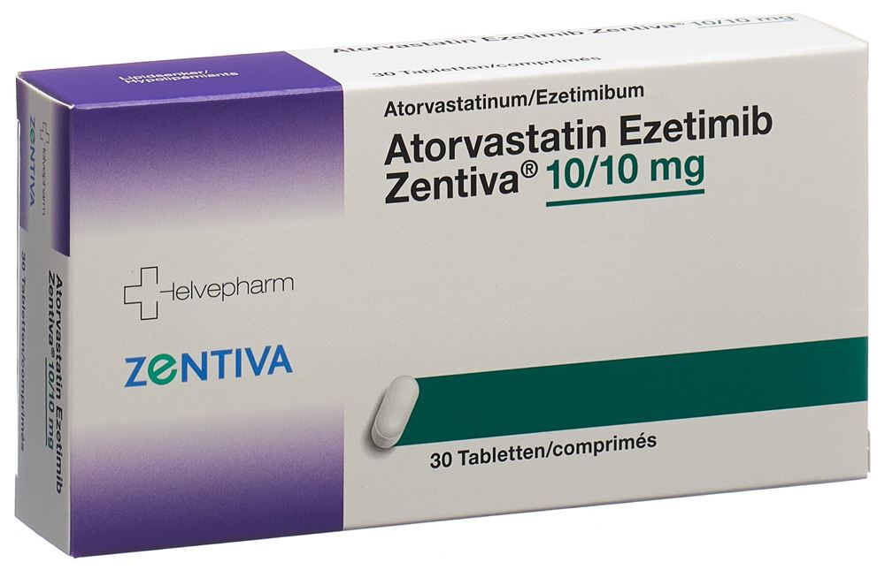 ATORVASTATIN Ezetimib Zentiva cpr 10/10mg 30 pce