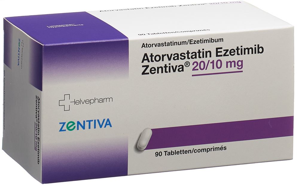 ATORVASTATIN Ezetimib Zentiva cpr 20/10mg 90 pce