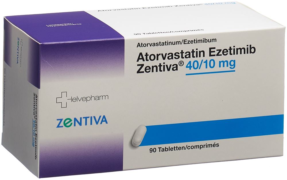 ATORVASTATIN Ezetimib Zentiva cpr 40/10mg 90 pce