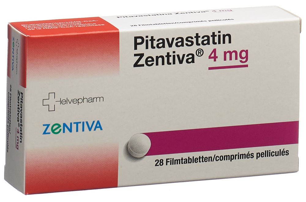 Pitavastatin Zentiva 4 mg, Filmtabletten