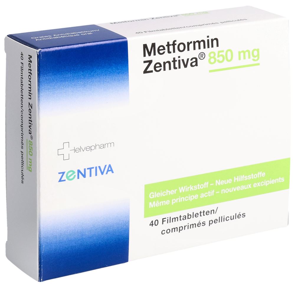 METFORMIN Zentiva cpr pell 850 mg (nouv) 40 pce