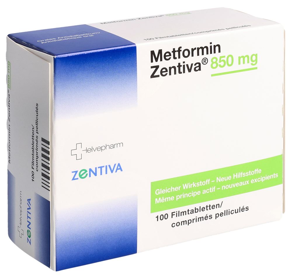 METFORMIN Zentiva cpr pell 850 mg (nouv) 100 pce