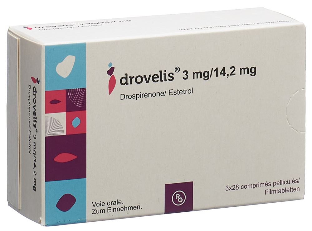 DROVELIS cpr pell 3 mg/14.2 mg 3 x 28 pce