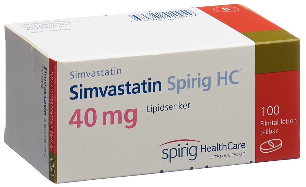 SIMVASTATINE Spirig HC cpr pell 40 mg 100 pce