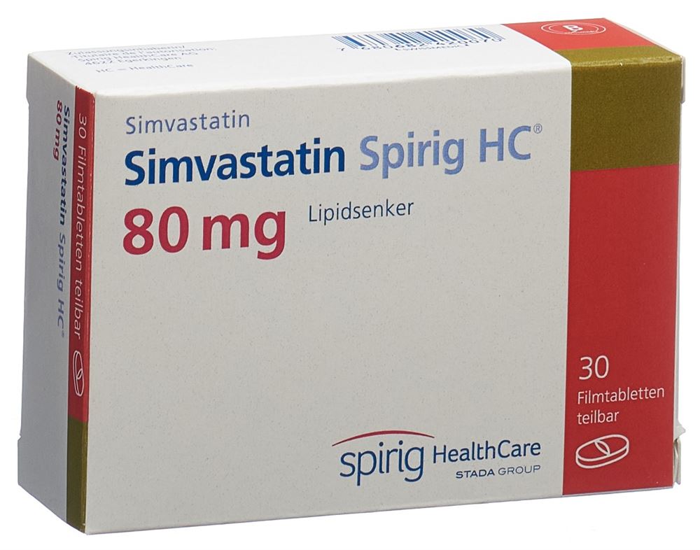 SIMVASTATINE Spirig HC cpr pell 80 mg 30 pce
